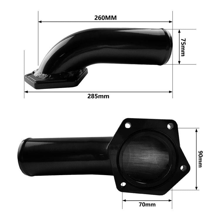 2008-2010 6.4L Ford Powerstroke EGR Delete Kits with Intake Elbow Black