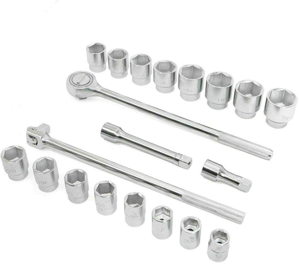 21 Pc 3/4" Drive Socket Wrench Set Standard sae Tools Truck Repair Sockets Auto-Tool set-Wrench set-Tool kit-Socket sets-Tools for mechanics-Socket set-Impact socket set-Hand tools-Mechanic tools