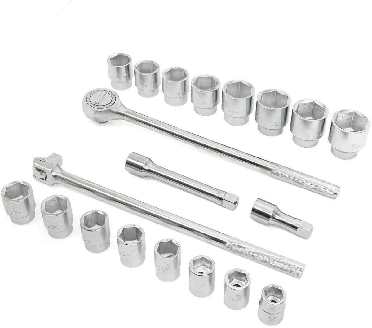 21 Pc 3/4" Drive Socket Wrench Set Standard sae Tools Truck Repair Sockets Auto-Tool set-Wrench set-Tool kit-Socket sets-Tools for mechanics-Socket set-Impact socket set-Hand tools-Mechanic tools