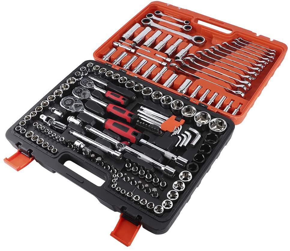 Socket Wrench, 150Pcs Ratchet Socket Set Vehicle Maintenance Repair Toolbox Combination Wrench Hand Tool Ratchet Socket Set