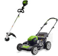 Greenworks PRO 21-Inch 80V Cordless Lawn Mower with 16-Inch PRO 80V Cordless String Trimmer (Attachment Capable) Battery Not Inc