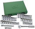 SK Hand Tool 94547 Deep Socket Set – 47 piece Metric Tools, Durable, Corrosion Resistant. Standard Fractional Impact Sockets