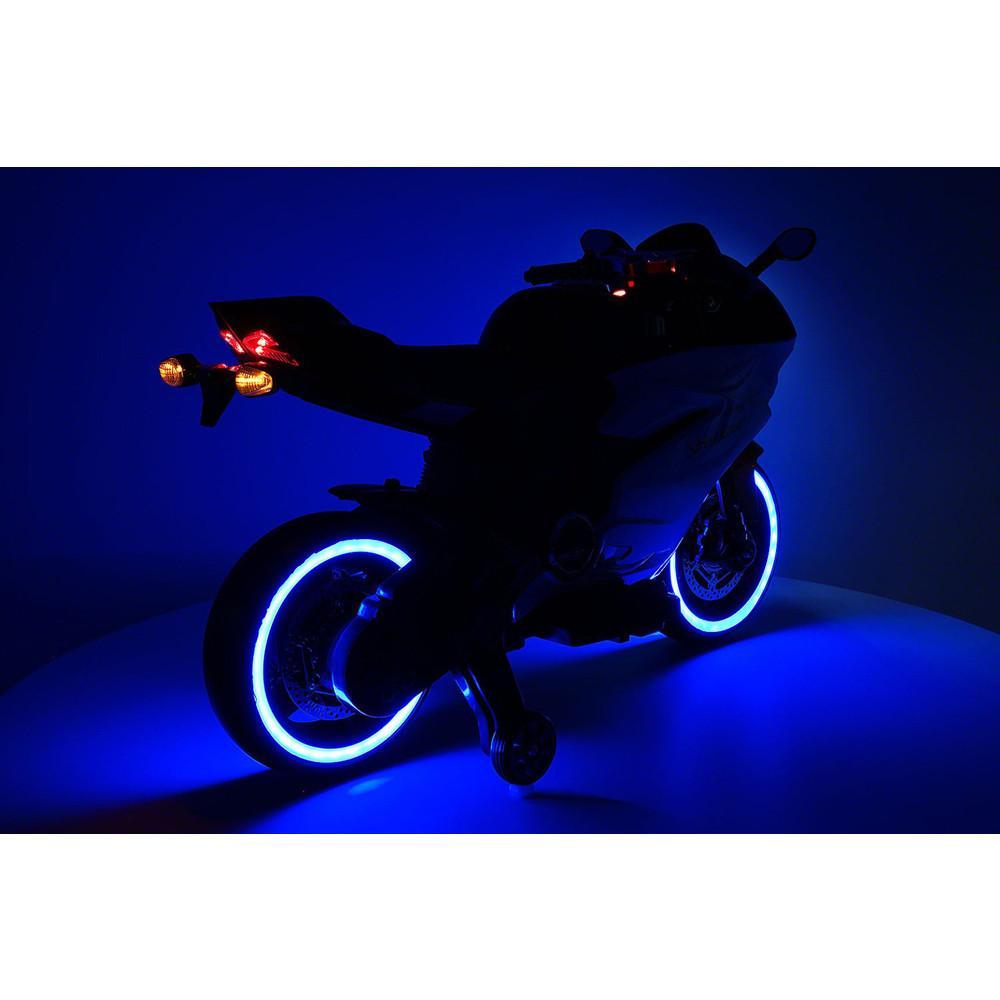 2023 Racing Style Ride On Toy Motorcycle Car for Kids 12V Battery Powered  Blue