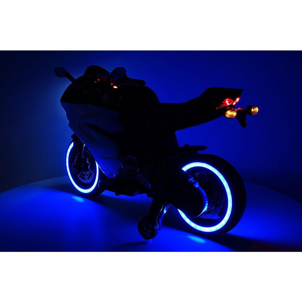 2023 Racing Style Ride On Toy Motorcycle Car for Kids 12V Battery Powered  Blue