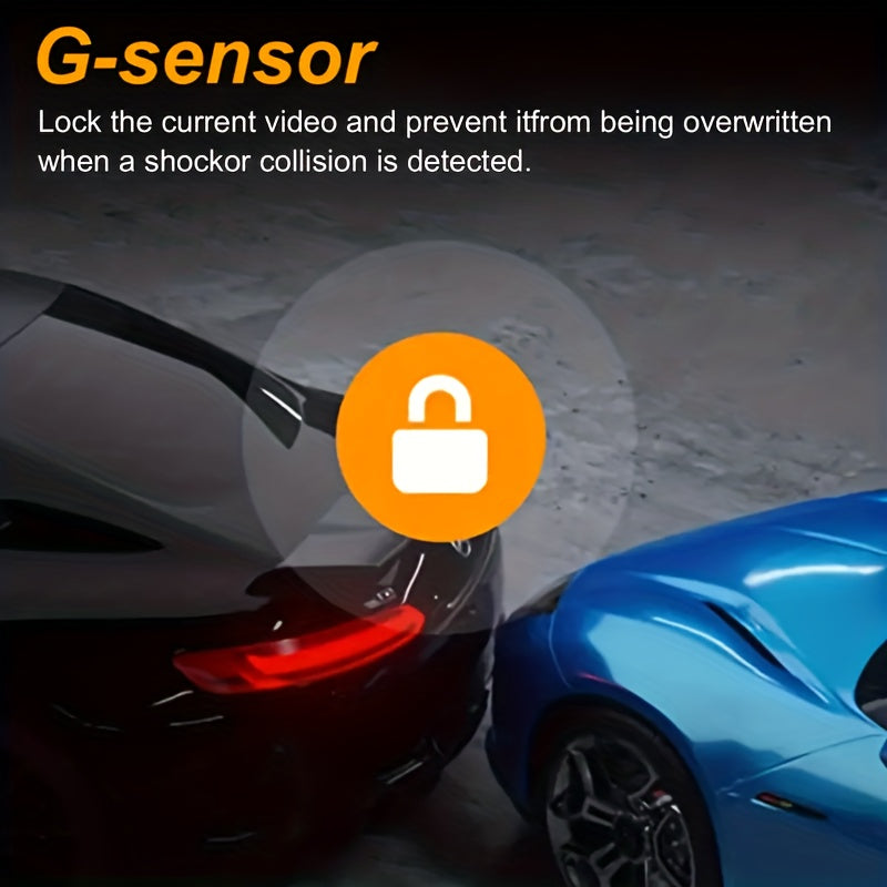 64GB Card,Dash Cam For Cars,1080P Dual Camera, Front Inside,3.16 Inch IPS Screen,G Sensor High Definition Night Vision Loop Record,Wide Angle