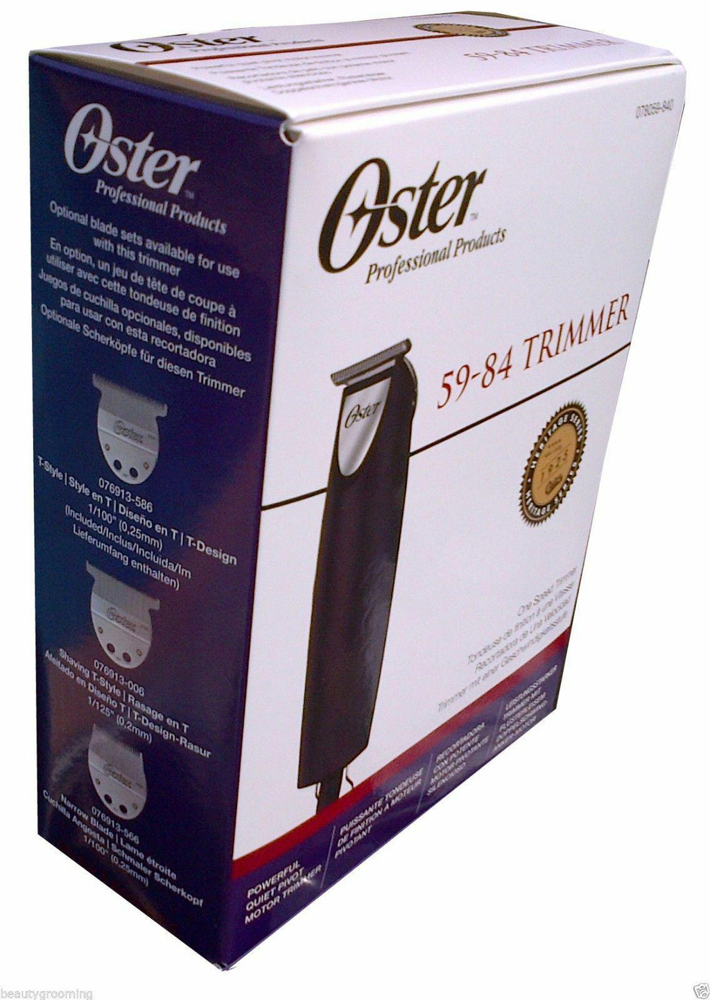 OSTER Titan Clipper + 59-84 T-finisher Trimmer + Universal 7 Combs 220v EU Plug