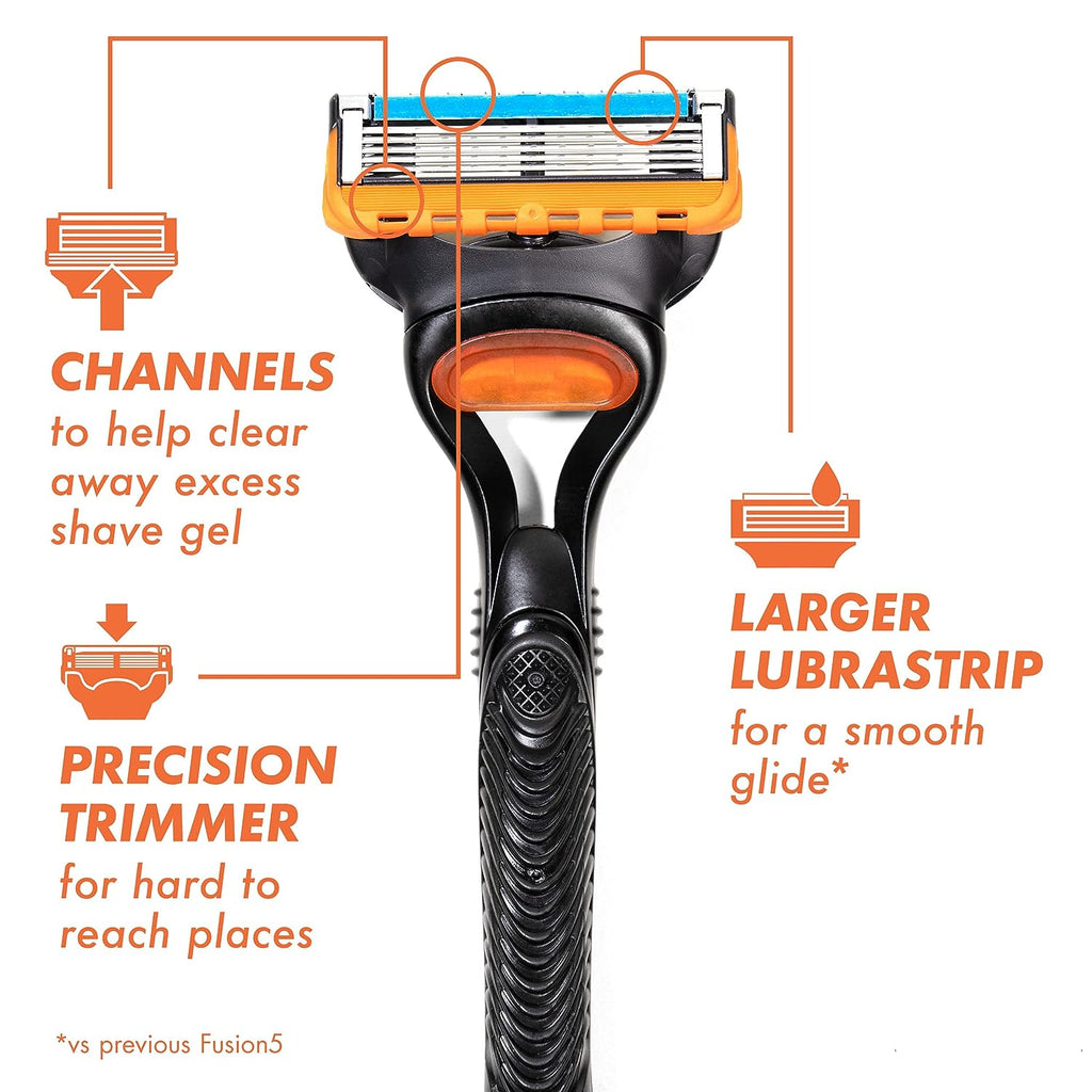 Gillette Fusion5 Mens Razor Blade Refills, 8 Count, Lubrastrip for a More Comfortable Shave