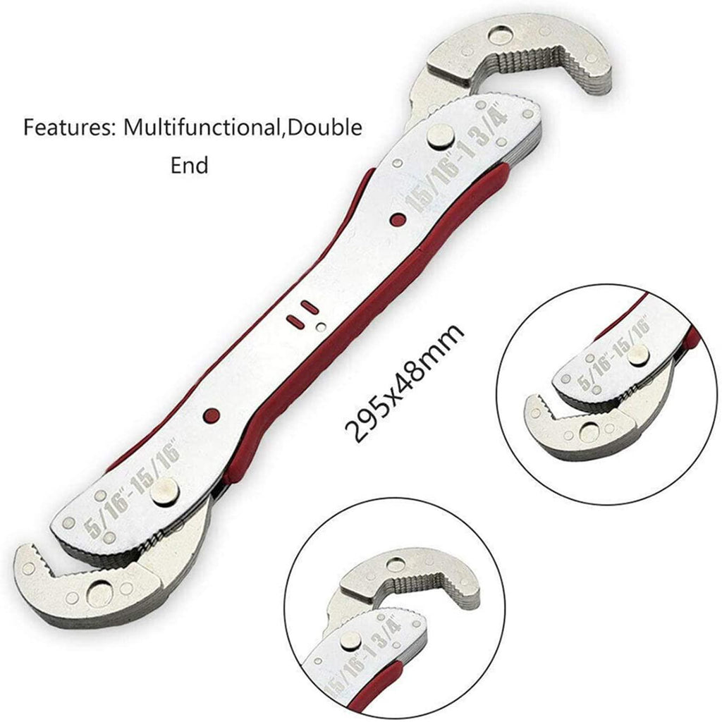 xianggujie F Adjustable Hand Tool Spanner Set Multi-Function Universal Wrench Kit (Color : 12PCS RED)
