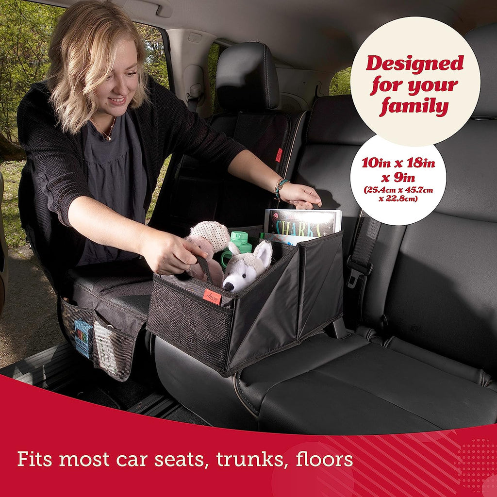 Lusso Gear Car Seat Organizer for Front or Backseat - Great for Adults &amp; Kids, Features 9 Storage Compartments for Toys, Magazines, Tissues, Maps, Books, Documents, Games &amp; More (Geometric)