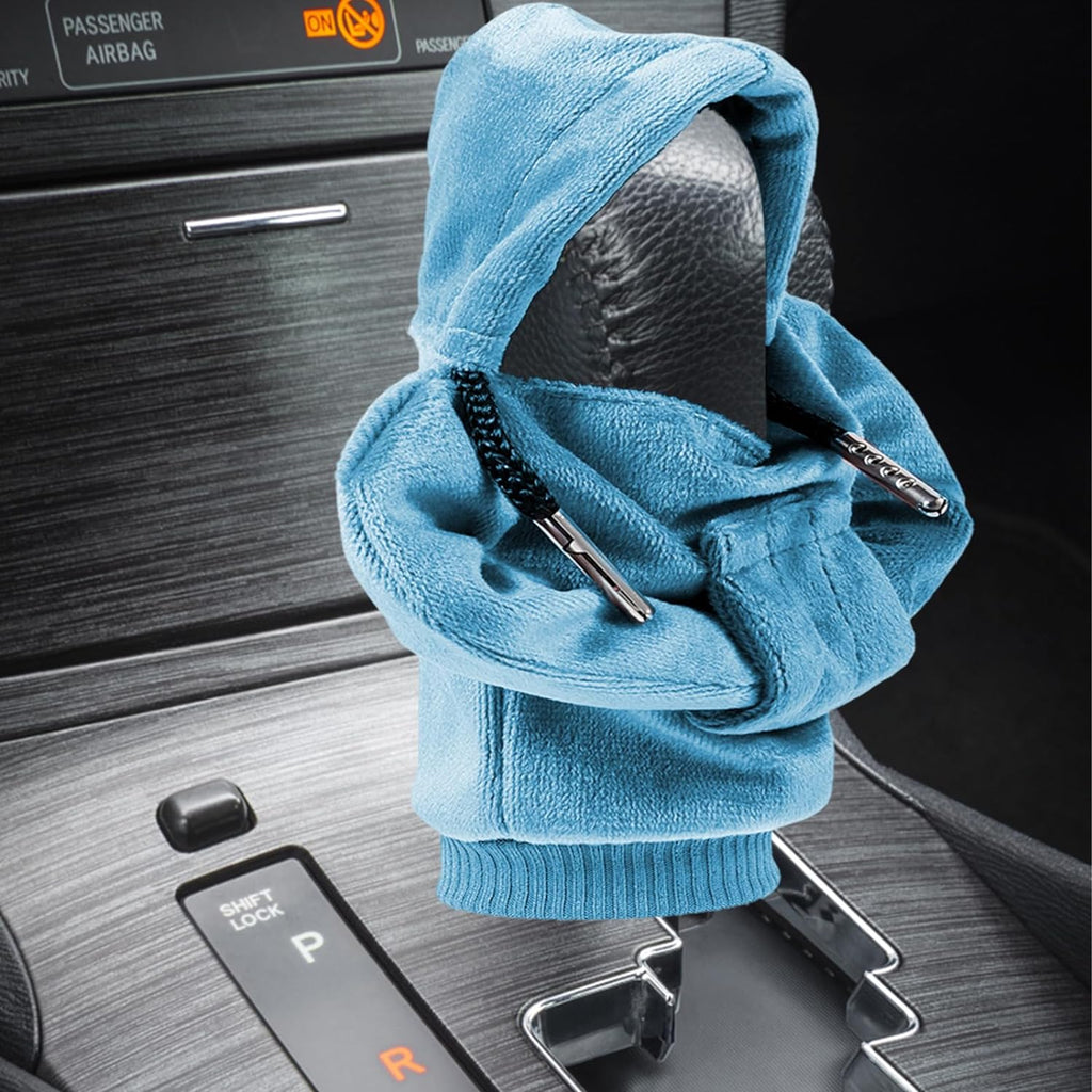 ZHSMS Gear Shift Cover, Universal Shift Knob Cover, Funny Sweater Hoodie for Gearshift, 4.7 Inch Car Shifter Stick Protector Decoration (Red Blue)