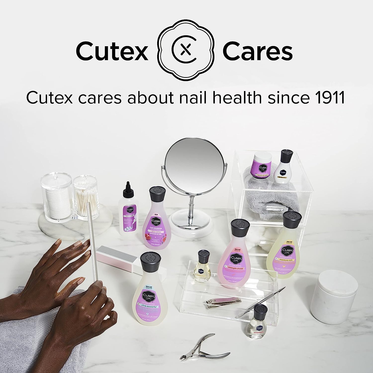 Cutex Gel Nail Polish Remover, Ultra-Powerful &amp; Removes Glitter and Dark Colored Paints, Paraben Free, 10.1 Fl Oz
