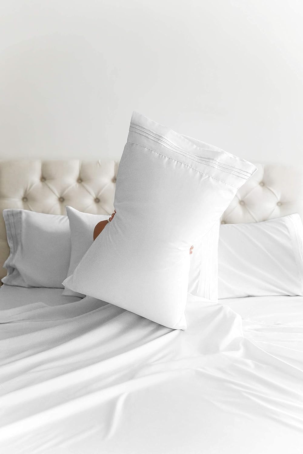 King 6 Piece Sheet Set - Breathable &amp; Cooling Bed Sheets - Hotel Luxury Bed Sheets for Women, Men, Kids &amp; Teens - Comfy Bedding w/ Deep Pockets &amp; Easy Fit - Soft &amp; Wrinkle - King White Sheets