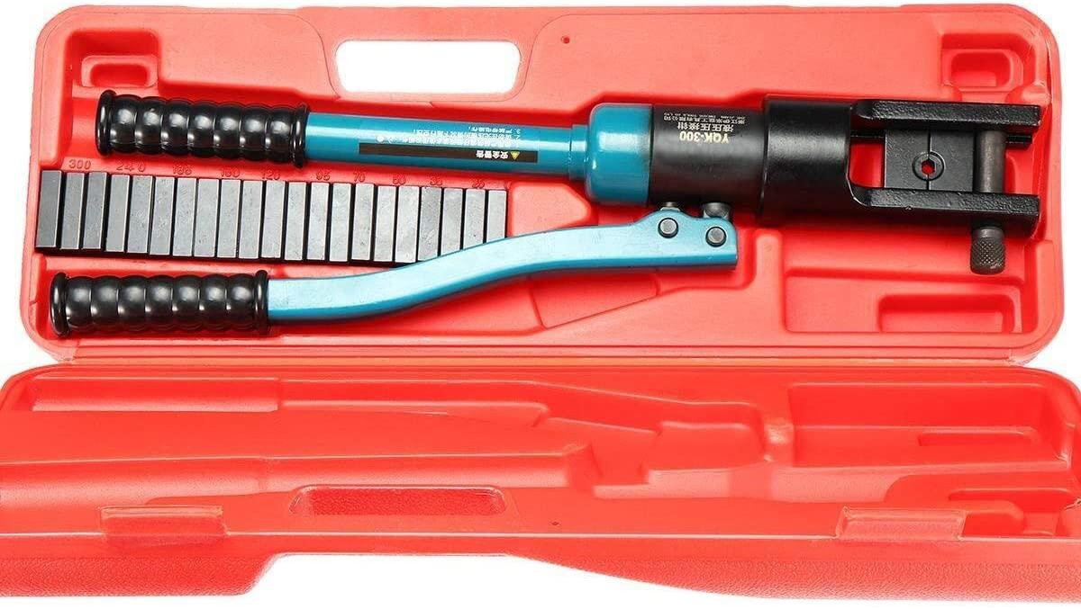 Yadianna Pliers Hand Tool， 10-300 Set Handheld Cable Wire Hexagonal Clamp Hydraulic Crimper Plier Tools