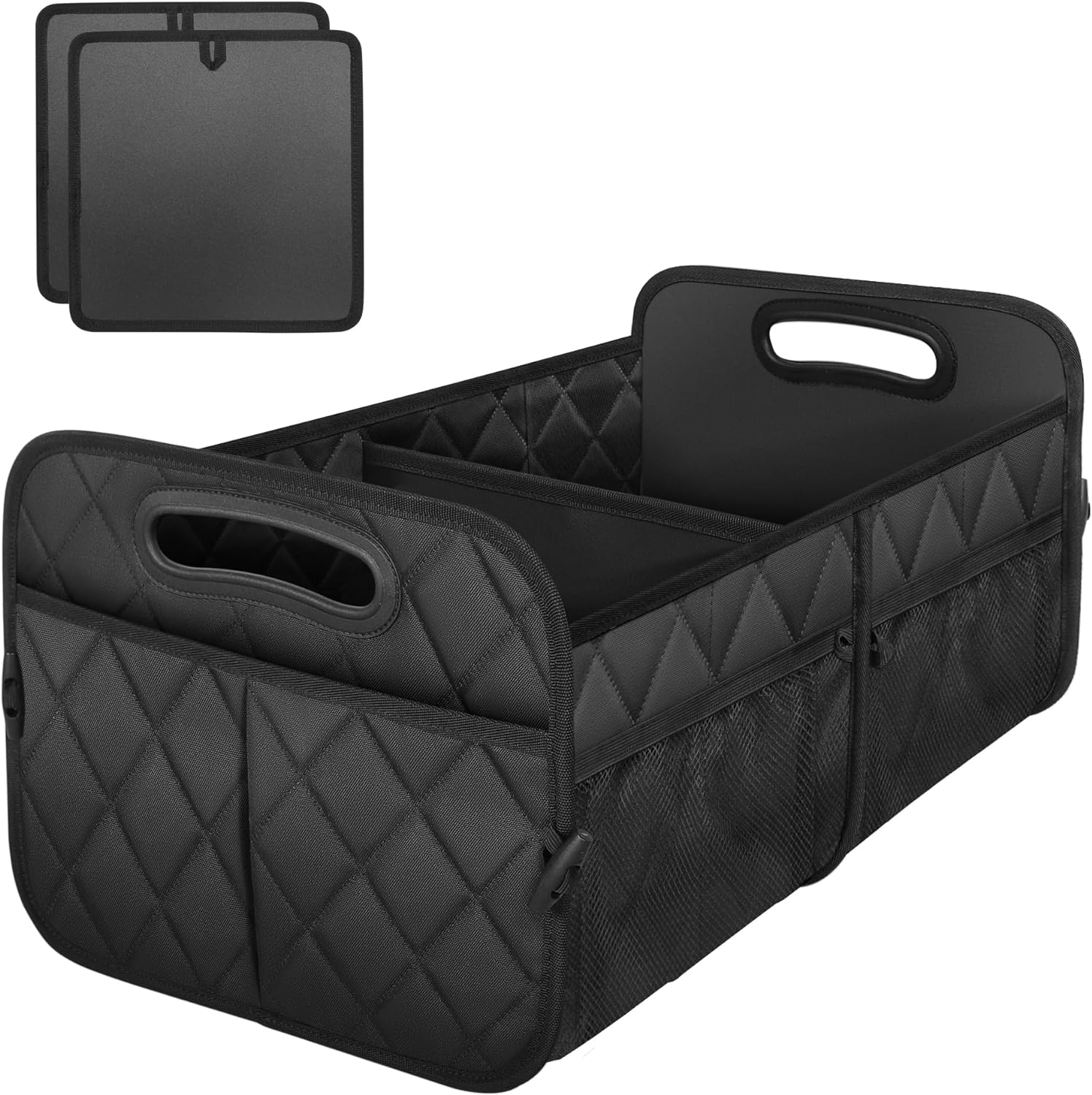 Deosk Car Trunk Organzier for suv,Car Organziers and Storage with 6 Big Pocket,Car Accessories for Women/Men 50L Waterproof Polyester Trunk Organzier for Car/SUV/Minivan/Truck(Medium, Cow print)