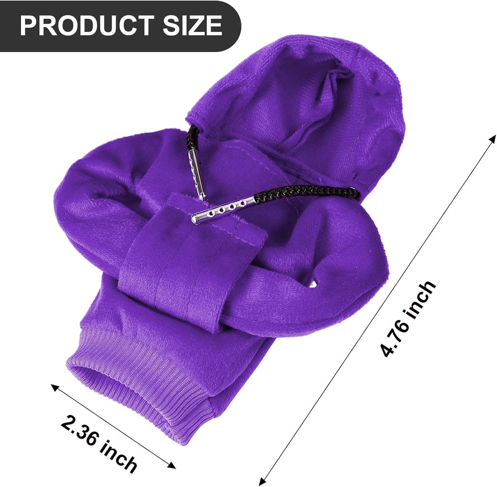 ZHSMS Gear Shift Cover, Universal Shift Knob Cover, Funny Sweater Hoodie for Gearshift, 4.7 Inch Car Shifter Stick Protector Decoration (Purple Grey Yellow)