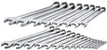 S K Hand Tools SKT86043 23 Piece SuperKrome Fractional Combination Wrench Set