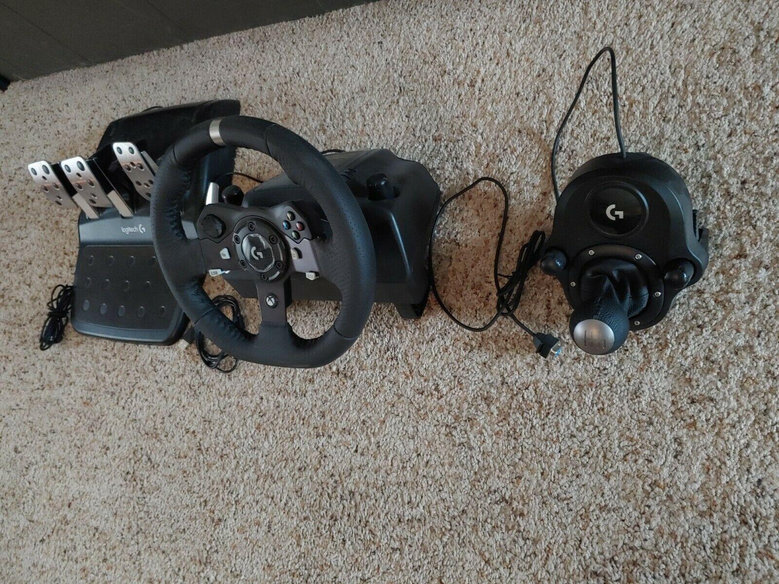 logitech g920 racing wheel and shifter For Xbox And PC.   Steering Wheel +