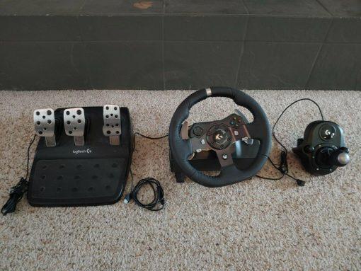 logitech g920 racing wheel and shifter For Xbox And PC.   Steering Wheel +