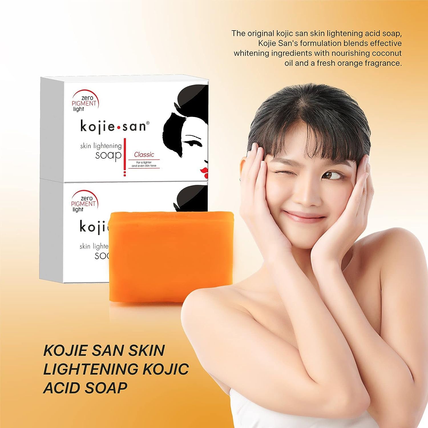 Kojie San 50 Skin Lightening Kojic Acid Soaps - 2 Bars per Package - 65g Each Bar - 100 Bars Total!