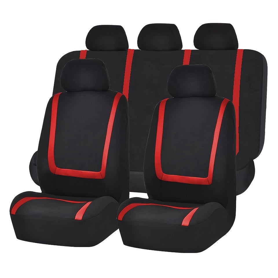 Universal Fit Car Seat Cover Full Set For Front And Rear 9 Pieces Pack Fit Most Cars