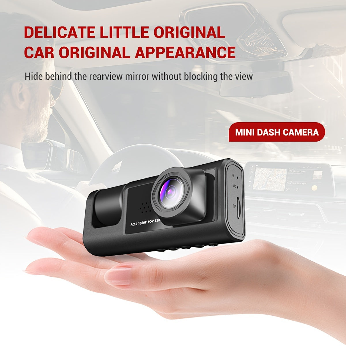 3 Channel Dash Cam Front And Rear Inside,1080P Dash Cam IR Night Vision, Loop Recording Car DVR Camera 3 Lens  With 2 Inch IPS Screen 3 Cameras Car Dashcam,car Black Box Recording At Same Time,Wide Angle Dashboard Camera Recorder