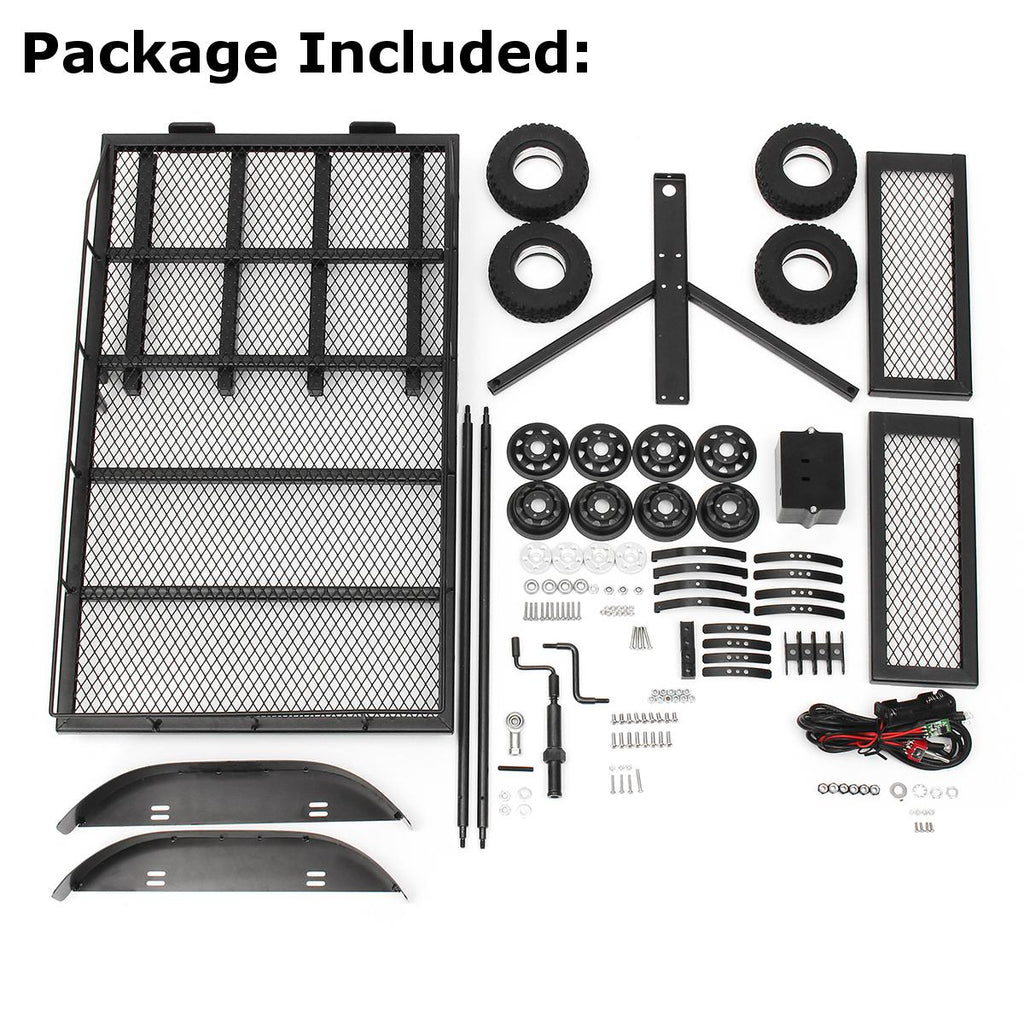 Xtra Speed 1:10 Heavy Duty Truck and RC Cars Trailer Crawler Truck EP #XS-59619 Suitable for Any 1/8 or 1/10 Car or Truck With Tow Hook Mounting Point