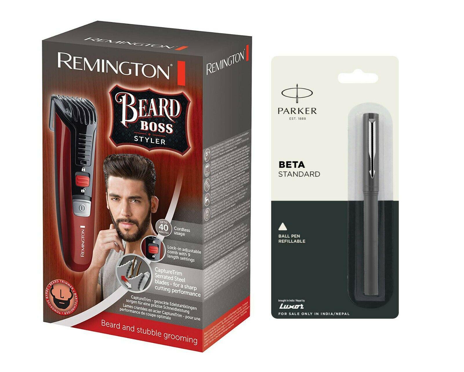 MB4125 Beard Boss Styler (Black) For Men with Parker Pen
