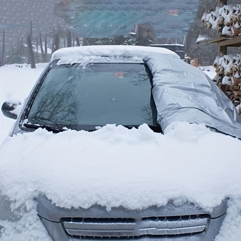 Foldable Car Windshield Cover - Protect Your Car From Snow, Sun, And Rain - Easy To Install And Remove