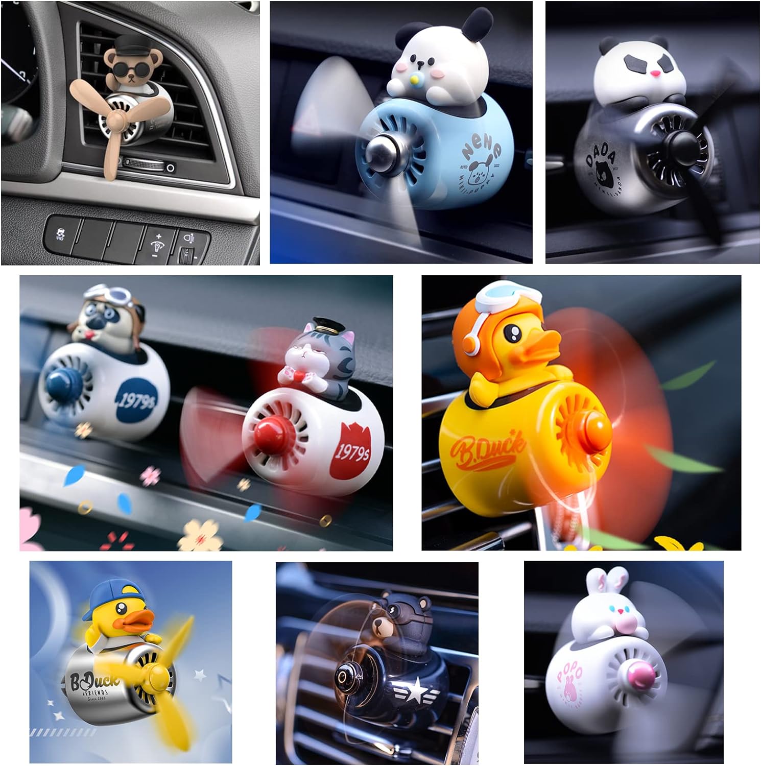 Cacacece 6 Packs Cologne Smell Car Air Fresheners Refills Solid Fragrance Replacement Tablets, Long Lasting Car Air Fresheners（Cologne）