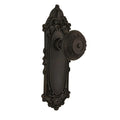 Victorian Plate Double Dummy Meadows Door Knob in Oil-Rubbed Bronze