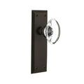 York Plate Double Dummy Oval Clear Crystal Glass Door Knob in Oil-Rubbed Bronze