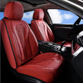 Coverado Leather Seat Covers Full Set, 5 Seats Universal Waterproof Luxury Leatherette Cushions for Cars, Front and Rear Seat Protectors, Auto Seat Covers Fit for Most Vehicles Red