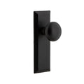 Keep Plate 2-3/8 in. Backset Black Iron Privacy Bed/Bath with Righ-Handed Keep Door Knob