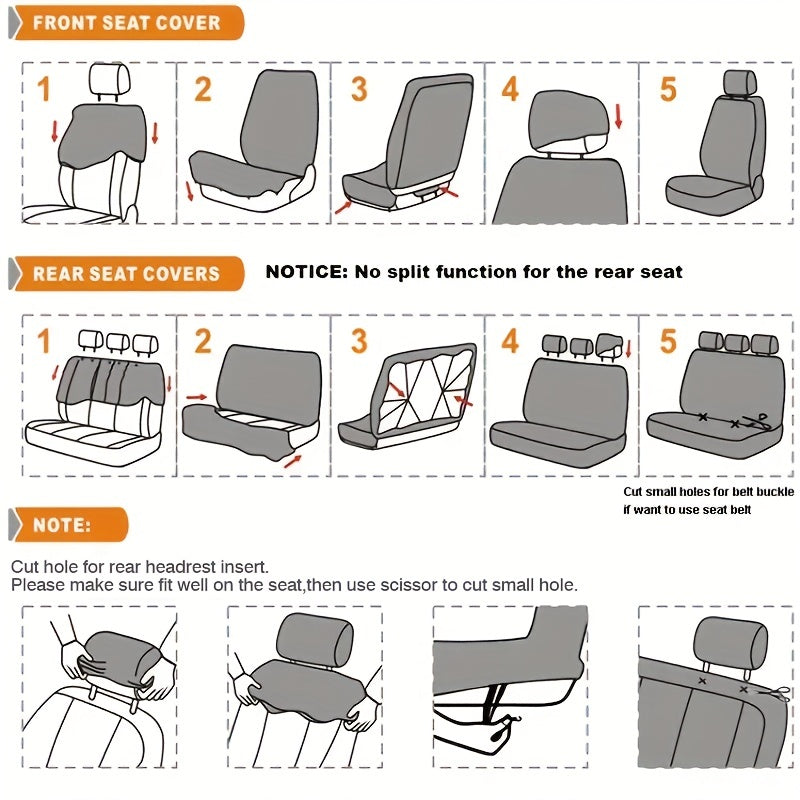 Upgrade Your Car Interior with a Universal Butterfly Pattern Tire Shape Auto Seat Cover Set - Airbag Safe &amp; Perfect for Trucks, Vans &amp; SUVs!
