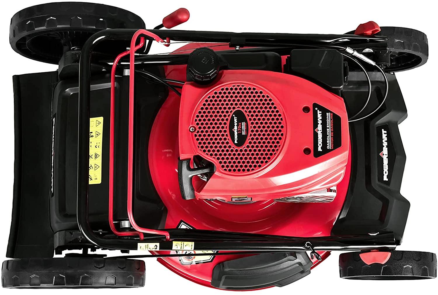 PowerSmart Self Propelled Lawn Mower, 22 inch & 170CC, Self Propelled Gas Lawn Mower with Bag, 4-Stroke Engine, 3-in-1 Gas Mower, 5 Adjustable Cutting Heights (1.18''-3.0'' )