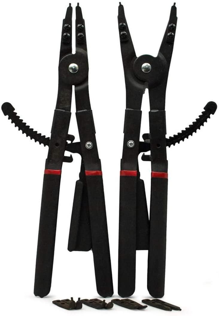 GUONING-L Tools 2Pcs 16 inch Set Retaining Ring Ratcheting with Tips LarCirclip Snap Ring Pliers Universal Hand Tools Wire Stripping
