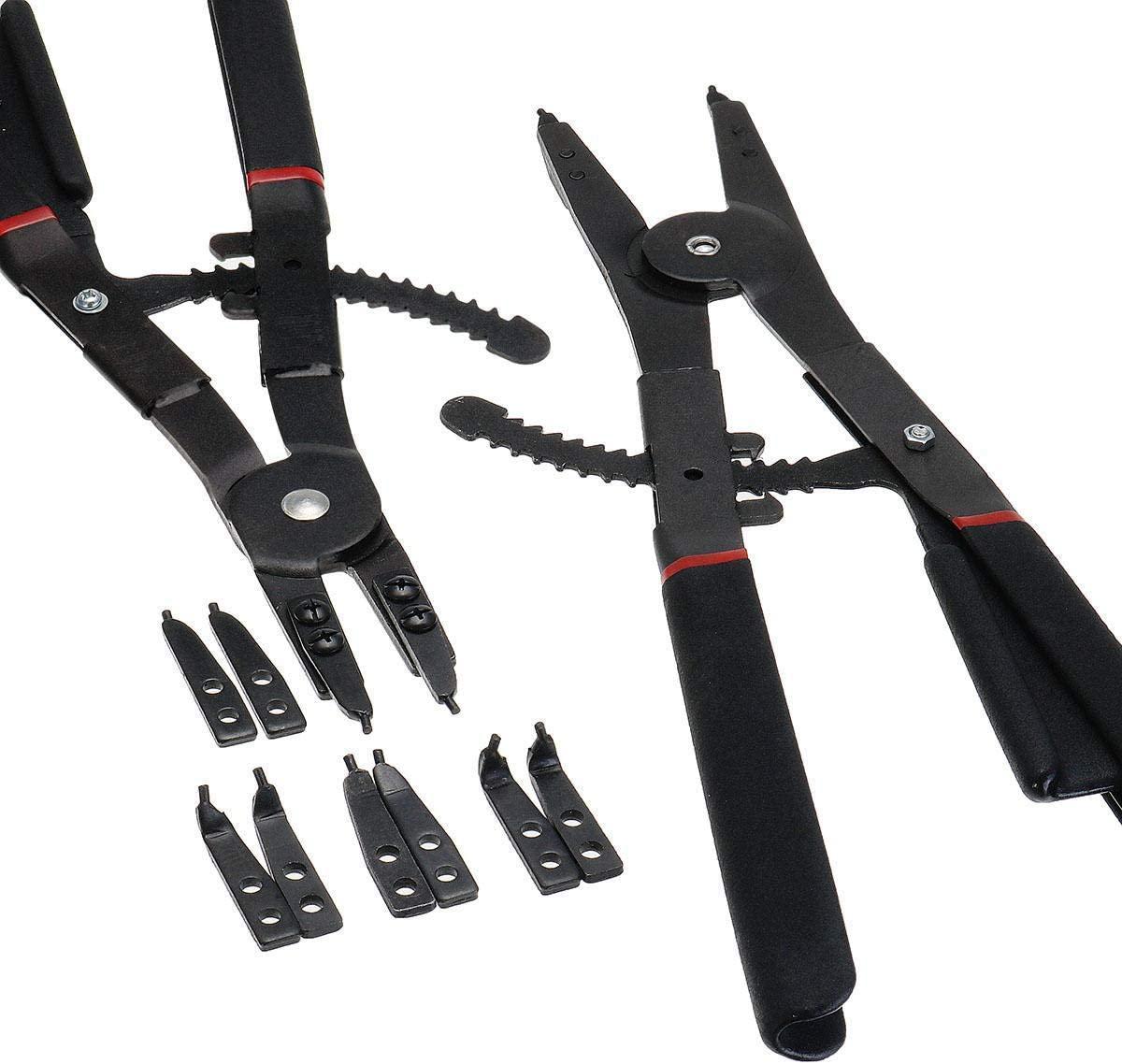 CT-CT Plier 2Pcs 16 inch Set Retaining Ring Ratcheting with Tips LarCirclip Snap Ring Pliers Pliers Tool Hand Tools