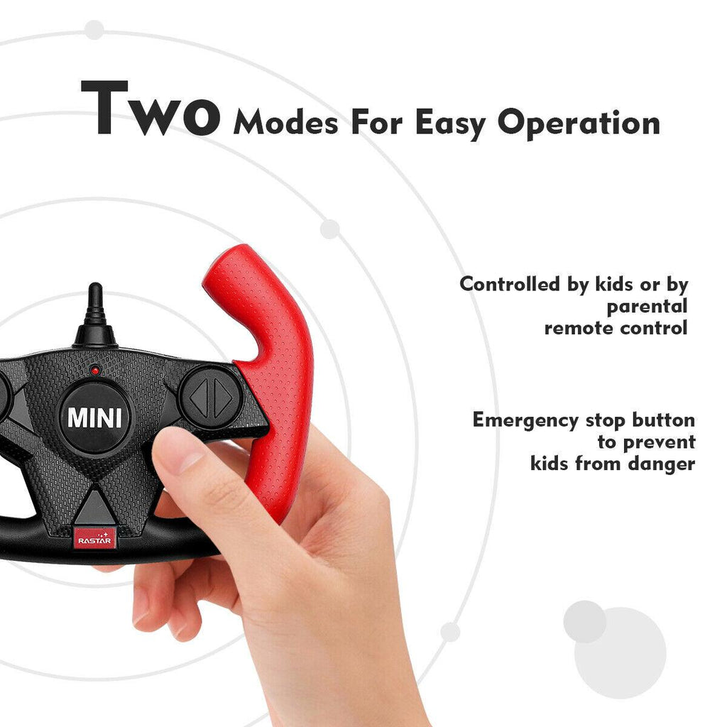 12V Electric Mini Countryman Licensed Kids Ride On Car Remote Controller White