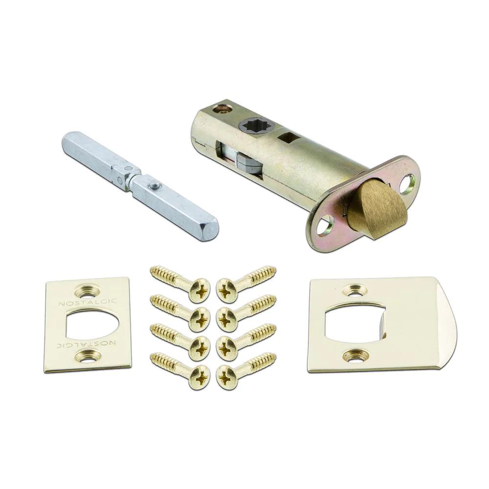 Victorian Plate with Keyhole 2-3/8 in. Backset Unlacquered Brass PassaHall/Closet Victorian Door Knob