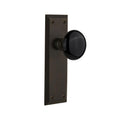 York Plate 2-3/8 in. Backset Oil-Rubbed Bronze PassaHall/Closet Black Porcelain Door Knob