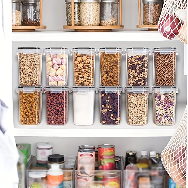 1/6pcs 54oz/1.6L Airtight Plastic Food StoraContainers With Lid, BPA Free,PP Material, No LeaKitchen Organizer For Coffee Beans Flour Sugar