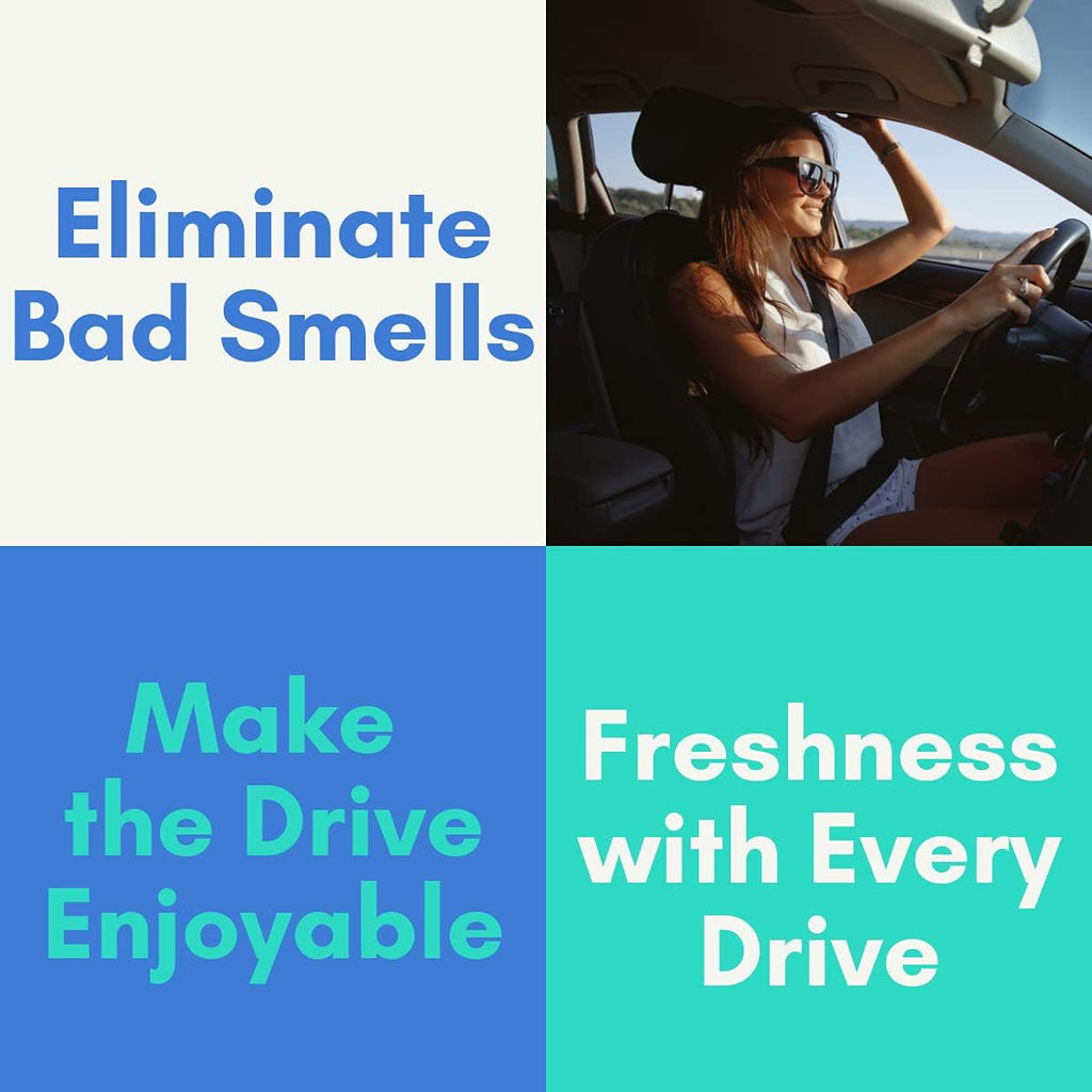 Air Jungles Lavender Zen Scent Car Air Freshener Clip, 6 Freshener Vent Clips, 4ml Each, Long Lasting, Up to 180 Days Car Refresher Odor Eliminator
