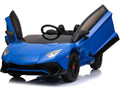 Mini Moto Lamborghini 12v Blue (includes RC Control), Kids Electric Ride On Car and Remote Control - Blue