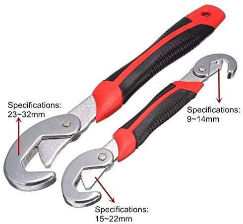 LLRYN Adjustable Universal Wrench Set Bike Car Repairing Tool Ratchet Wrench Spanner Hand Tools Water Pipe Socket Wrench Kit