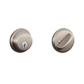 Satin Nickel Single Cylinder Deadbolt (2-Pack)