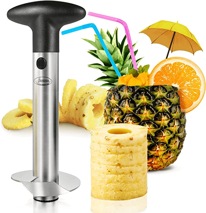 pineapple corer, [upgraded, reinforced, thicker blade] newness premium pineapple corer remover