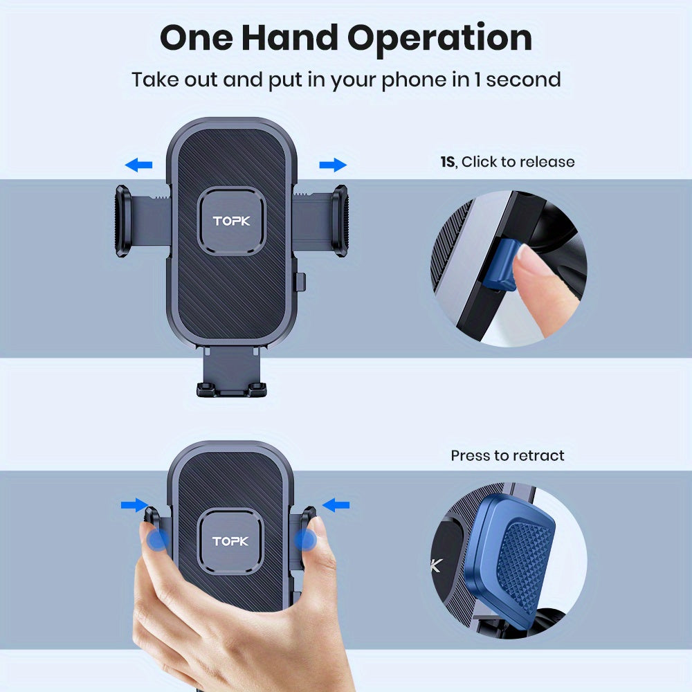 Upgrade Your Driving Experience with TOPK D38-E Car Phone Holder Mount - Compatible with All Phones!