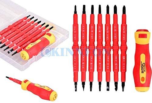 Screwdriver DHL 50Set 7pcs Electrician's Insulated Electrical Hand Screwdriver Tool Set Home Garden Hand Tools With Box