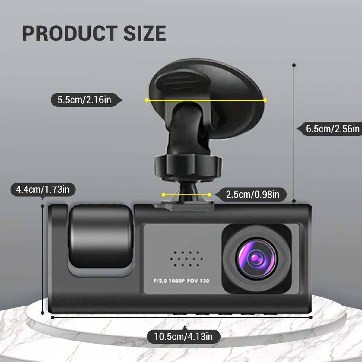 3 Lens Car Dashcm Car Camera Car Black Box 3 Camera Dash Cam Front,Inside,Rear,1080P