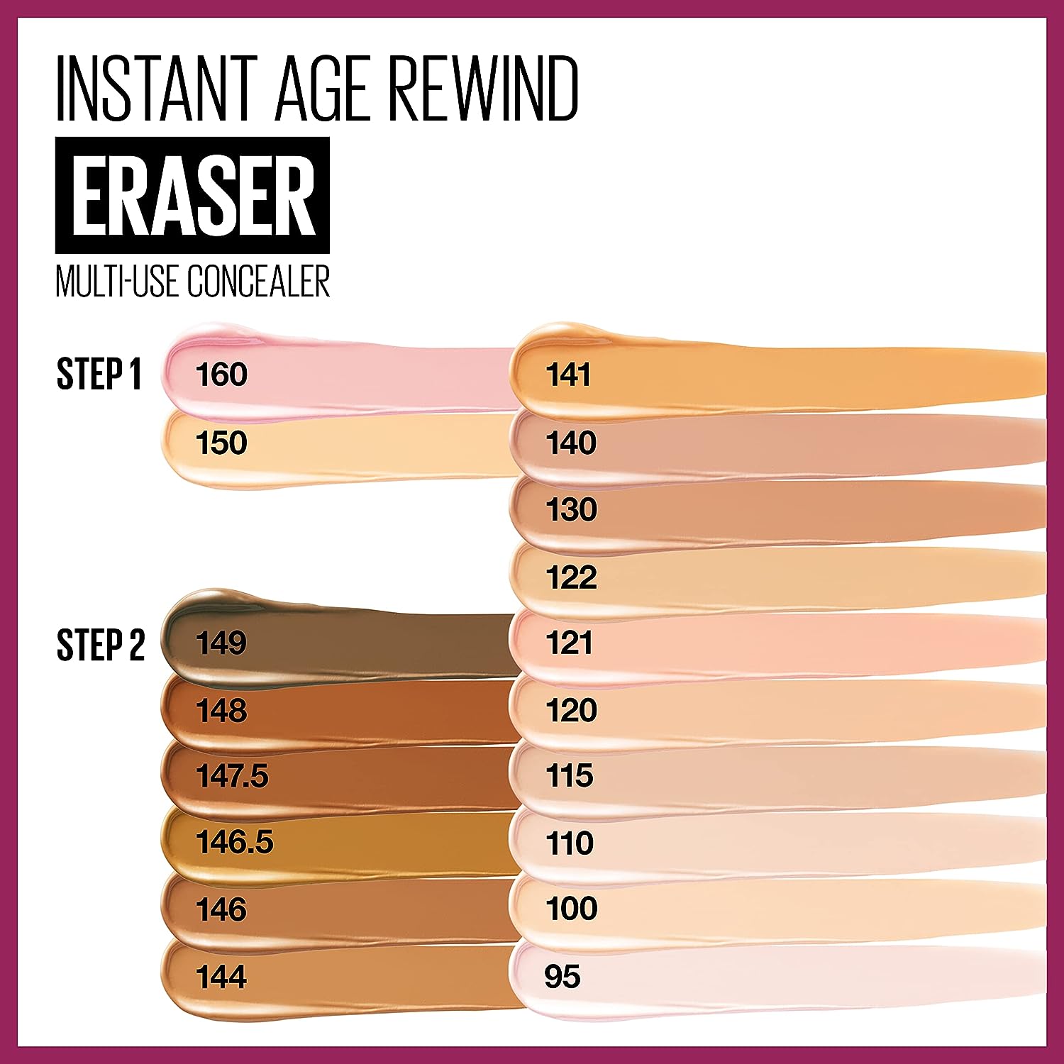 Maybelline Instant Age Rewind Eraser Dark Circles Treatment Multi-Use Concealer, 144, 1 Count (Packaging May Vary)